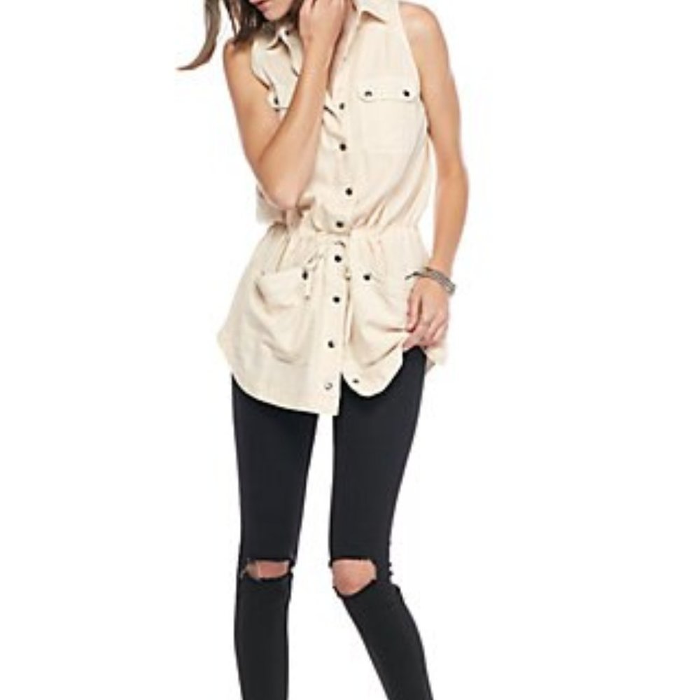 Free People Too Far sleeveless tunic vest